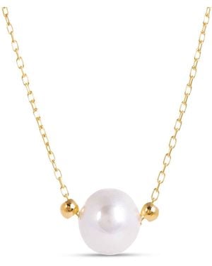 Amadeus Laura Chain Necklace With Pearl - Metallic