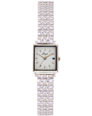 Bermuda Watch Company Annie Apple Quaintrelle Square White Silver Link 22 24mm - Multicolour