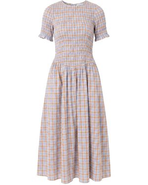Amy Lynn Beatrix Smocked Midaxi Dress - Purple
