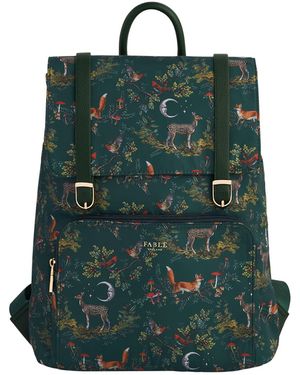 Fable England Into The Woods Buckle Backpack Medium - Green