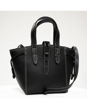 Hamel Atelier Spiga Leather Tote Bag - Black