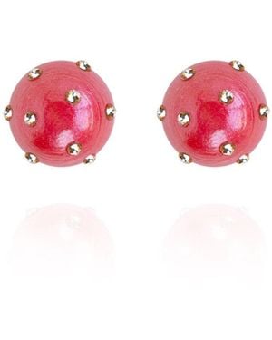 Saule Label Gaia Jet Petite Earrings - Pink