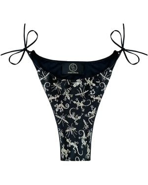 GeeGee Collection Superstitious Creatures Bikini Bottoms - Black