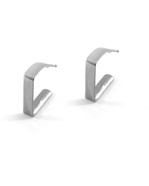 Anchor and Crew Hayward Right Angle Geometric Earring Studs - Metallic