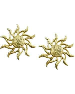 Maison De Gala Sunburst Statement Stud Earrings - Metallic