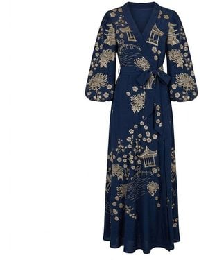 Artemis Muse Pagoda Hera Dress - Blue