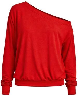 Marianne by Marie Jordane Selena Asymmetric Lyocell & Wool Jumper - Red