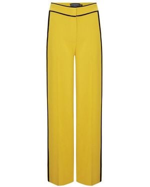 Exquise Regular Elastic Waist Knit Adalia Trousers - Yellow