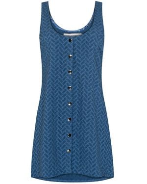 STATE OF GEORGIA Terringbone Singlet Dress Cloud - Blue