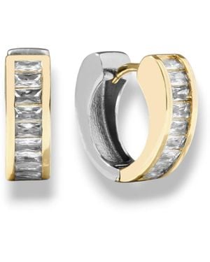 Alexie of Athens Duo Baguette Hoops - White