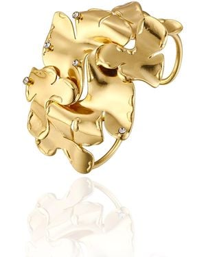 Rare Matters Jewelry Golden Whirlwind Cuff Bangle Bracelet - Metallic