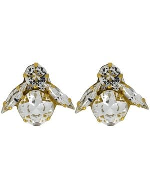 Vickisarge Neutrals The Big Clear Bee Earrings - Black