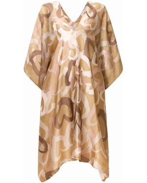 James Lakeland Heart Print Kaftan - White