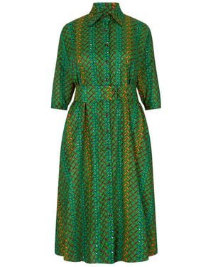 Ohema Ohene Rita Midaxi Dress Coco Bean - Green