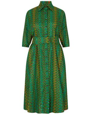 Ohema Ohene 'Rita Midaxi Dress Coco Bean - Green