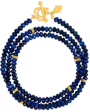 Karma and Luck Lapis Lazuli Wrap Bracelet – Wisdom & Protection Gemstone Jewellery – Peaceful Heart - Blue