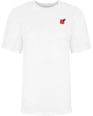 INGMARSON Pierre Buttin Embroidered T-Shirt - White