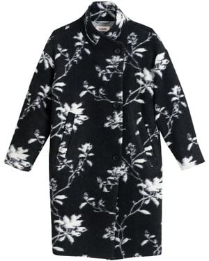 Louche Donalda Power Bloom Funnel Neck Coat - Black