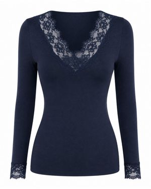 Luella Fashion Lace V-Neck Base Layer - Blue