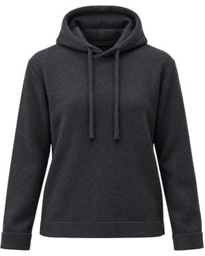 Humans & Land Mixed Cashmere Hoodie - Black