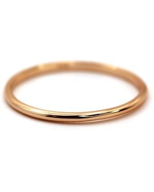 VicStoneNYC Fine Jewelry Simple Thin Rose Solid Ring - Brown