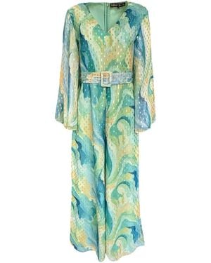 Laura Citron Seafoam Swirl Jumpsuit - Green
