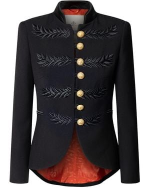 The Extreme Collection Military Tailored Blazer With Satin Details Renata - Black