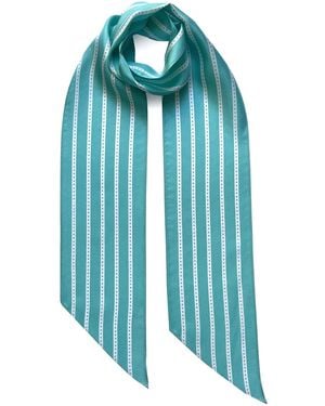 INGMARSON Star Striped Silk Neck Scarf - Blue