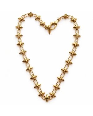 Jagged Halo Jewelry Barbie Chain Necklace - Metallic