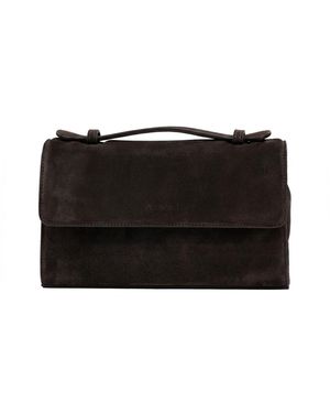 Hamel Atelier Avenue Suede Crossbody Bag - Black