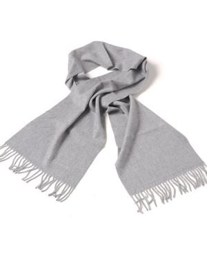 Bel Cashmere Cashmere Scarf With Fringes - Gray