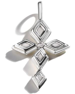 Rain Jewelry Cross Pendant Diamond - White