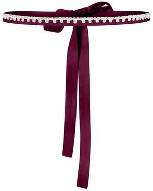Tia Dorraine Crystal-Embellished Belt - Blue