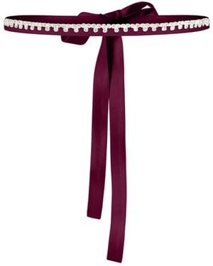 Tia Dorraine Crystal-Embellished Belt - Blue