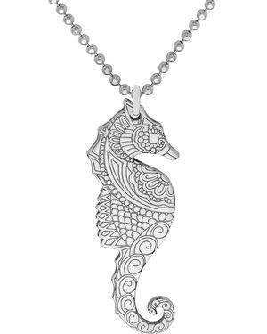 CarterGore Medium Seahorse Pendant Necklace - Metallic