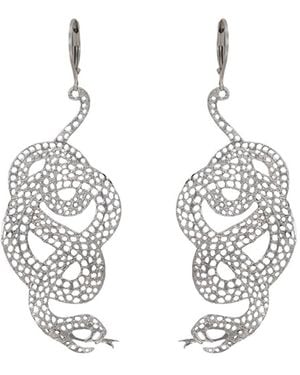 Zoe & Morgan Lacy Snake Earrings - Metallic