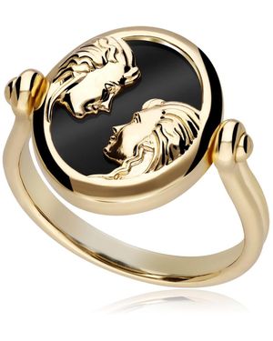 Gemondo Zodiac Gemini Flip Ring - Black