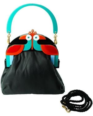 Gissa Bicalho Handmade Acrylic Bag Toucan - Black