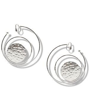 Jaredjamin Peacock Clip On Hoop Earrings - Metallic