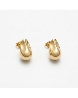LINYA JEWELLERY Amorphous Drop & Plated Earrings - Metallic