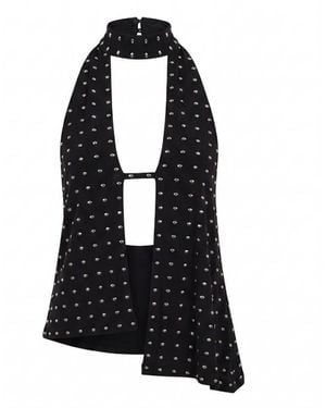 Khéla the Label Keep Watching Top Studded - Black