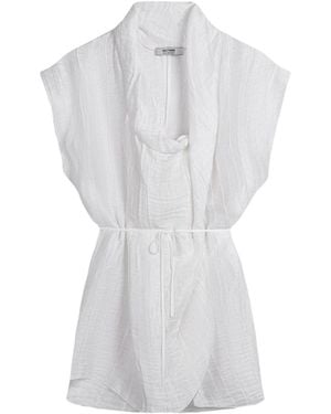 Nocturne Belted Vest - White