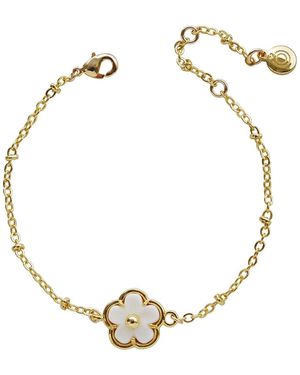 POPORCELAIN Mini Porcelain Daisy Bracelet - Metallic