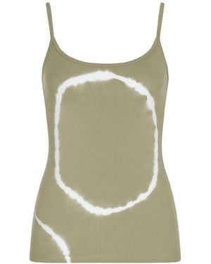 Conquista Tie-Dye Jersey Cami Top – Viscose & Elastane - Green