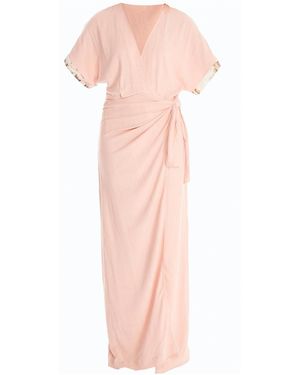 carlton jones Long Wrap Dress - Pink