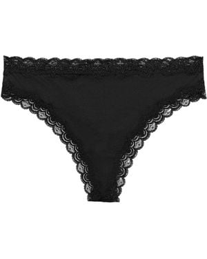 Uwila Warrior Soft Silk Thong Underwear - Black