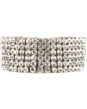 Addicted Neutrals Asteria Choker With Strands Of Rhinestones - Metallic