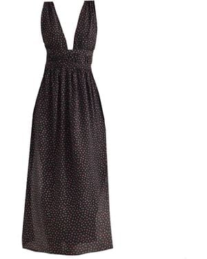 CHILLAZ Venus Rose Backless Maxi Dress - Black