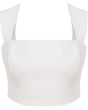 Maan Istanbul Strap Zippered Bustier - White