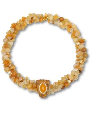 VIEA Solara Sculptural Necklace - Metallic
